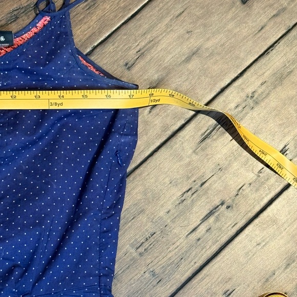 Maison Scotch Navy Blue Polka Dot Dress size 2 fits size Medium - Picture 8 of 10